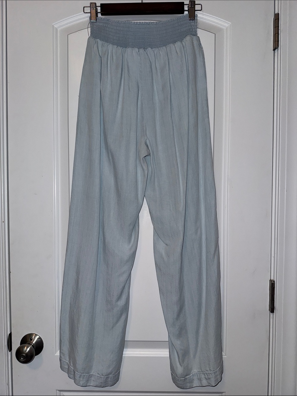 BoHo/Korean Baggy Fit Tencel Pants in Denim Blue M - Picture 7 of 10